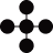 4 circular spots connected in center