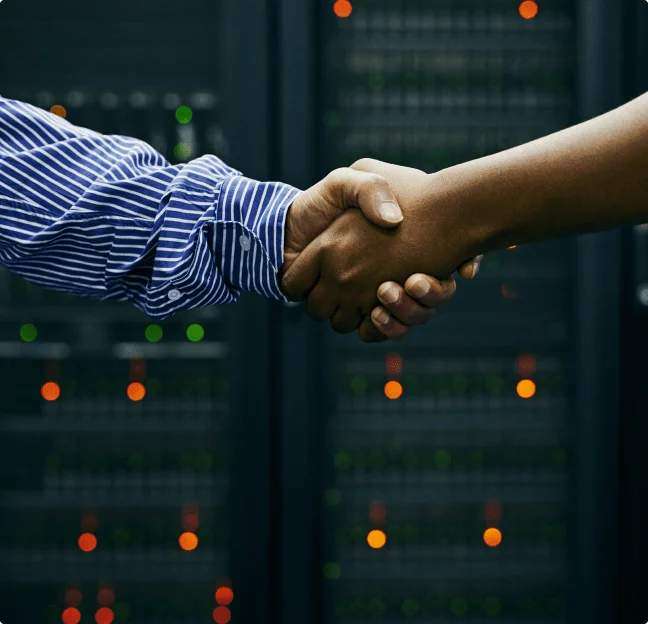 Two hands are shown in this image. Two partners holds hands and deacl with each other