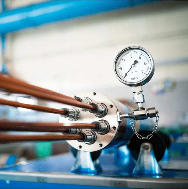 in this image, a quality checking machine is shown which is used for check quality of press machine