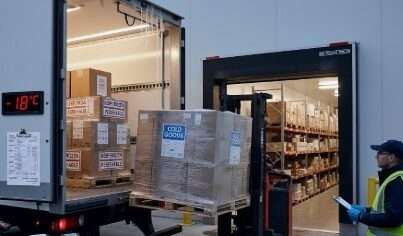 Monitor goods with bluetooth sensor in cold truck for supply chain