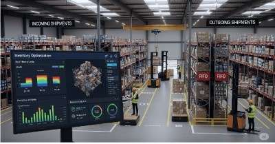 BLE tracker use to optimise inventory in warehouse for logistic and supply chain