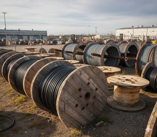 Cable reels tracking in yard using ble tags based wire management system